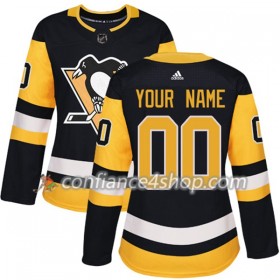 Adidas Maillot de Hockey Pittsburgh Penguins Personnaliser 2017-2018 Noir Authentic - Femme